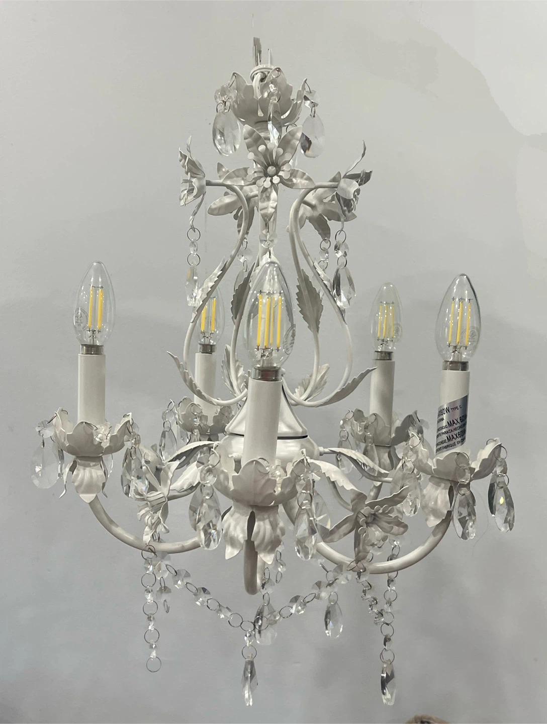 White Floral Chandelier