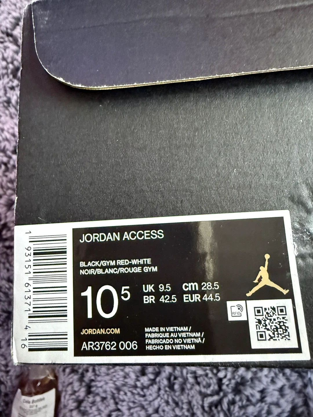 Jordan Access Sneakers - Black/Gym Red-White - Size 10.5 image indicator(3)