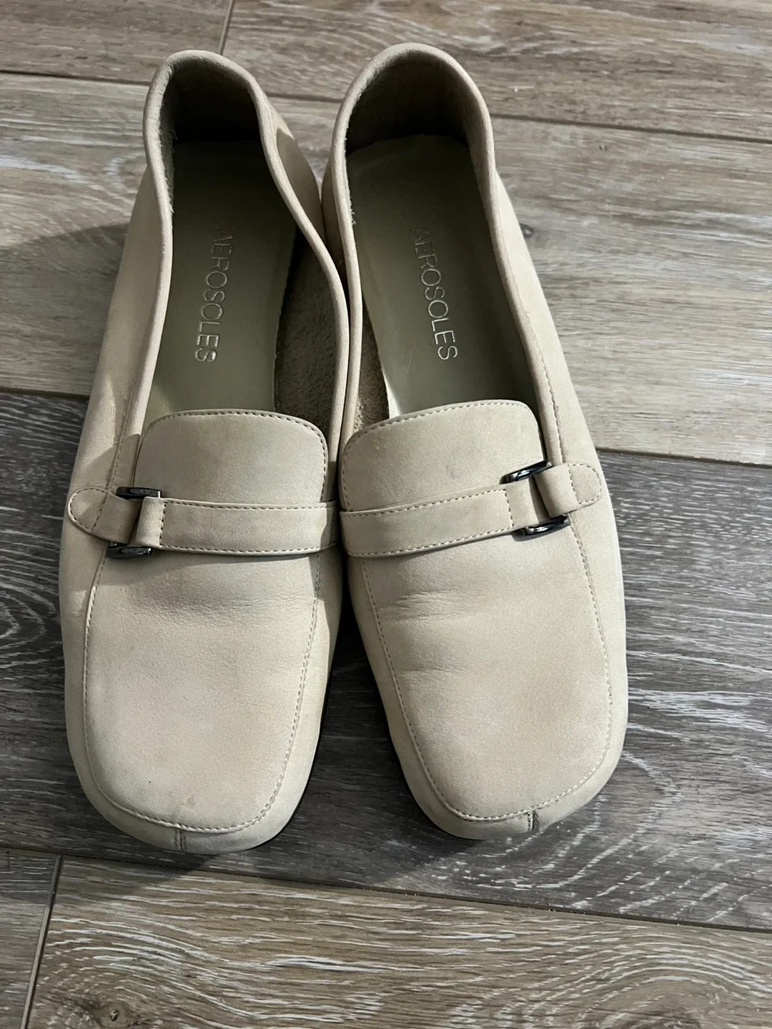 Aerosoles Beige Leather Loafers