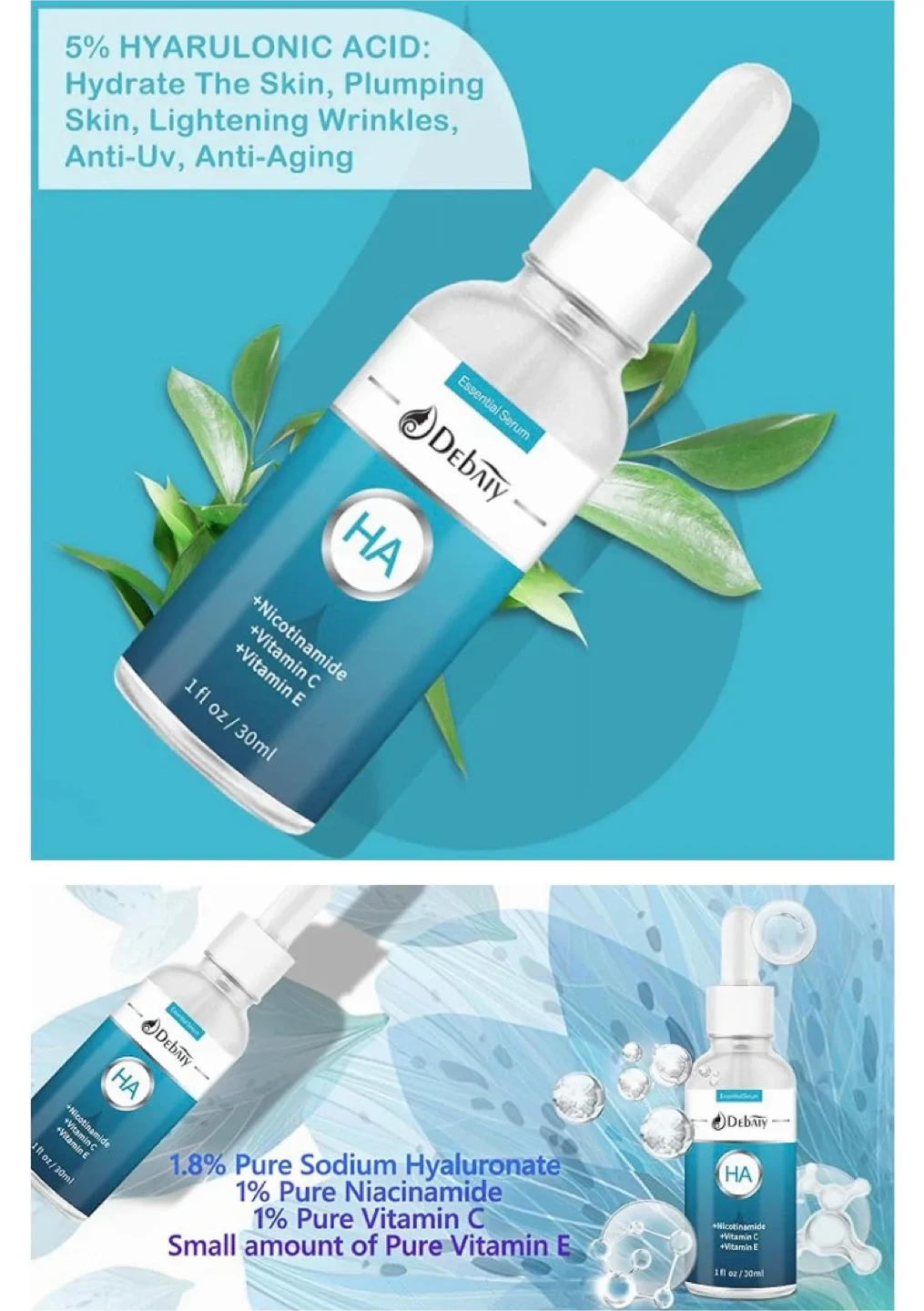 New DEBAIY Hyaluronic Acid Serum (1 fl oz/30 ml) image indicator(2)