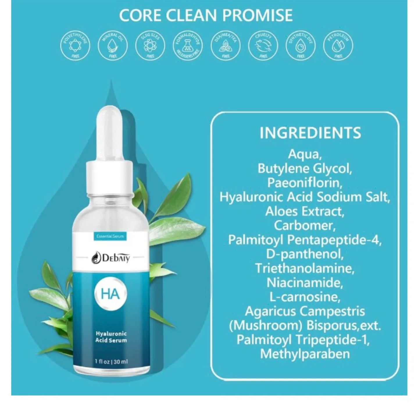 New DEBAIY Hyaluronic Acid Serum (1 fl oz/30 ml) image indicator(5)