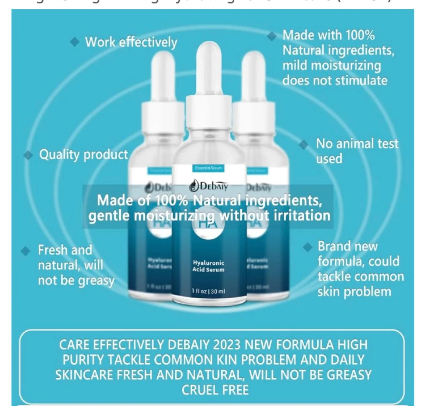 New DEBAIY Hyaluronic Acid Serum (1 fl oz/30 ml) image indicator(6)
