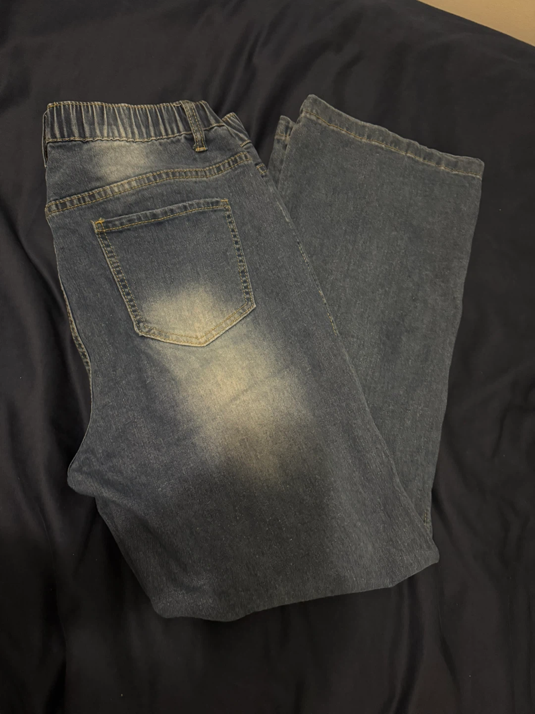 Elastic Waist Jeans - Denim - photo 2