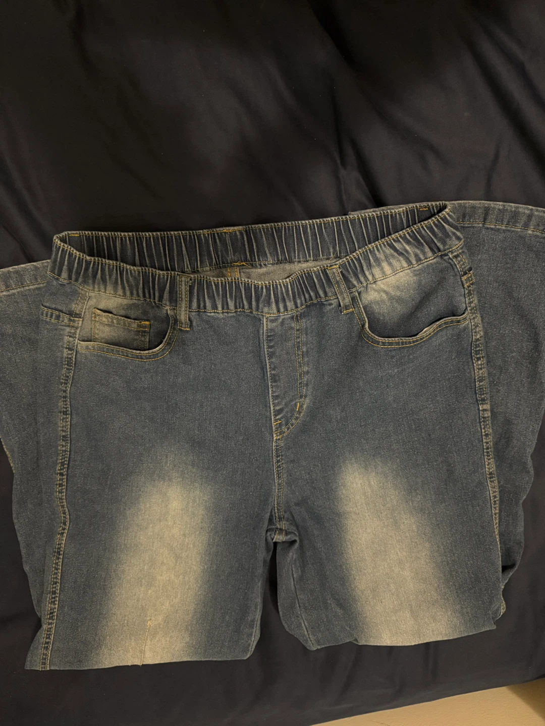 Elastic Waist Jeans - Denim - photo 3