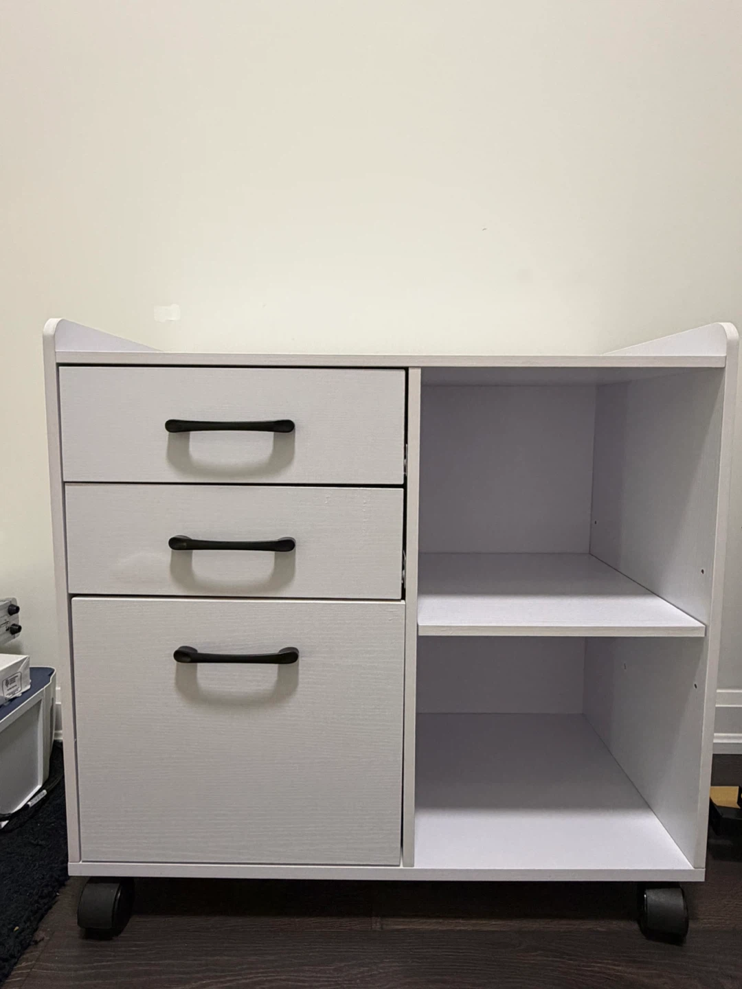 Rolanstar White 3-Drawer File Cabinet( I bought it last year - photo 3