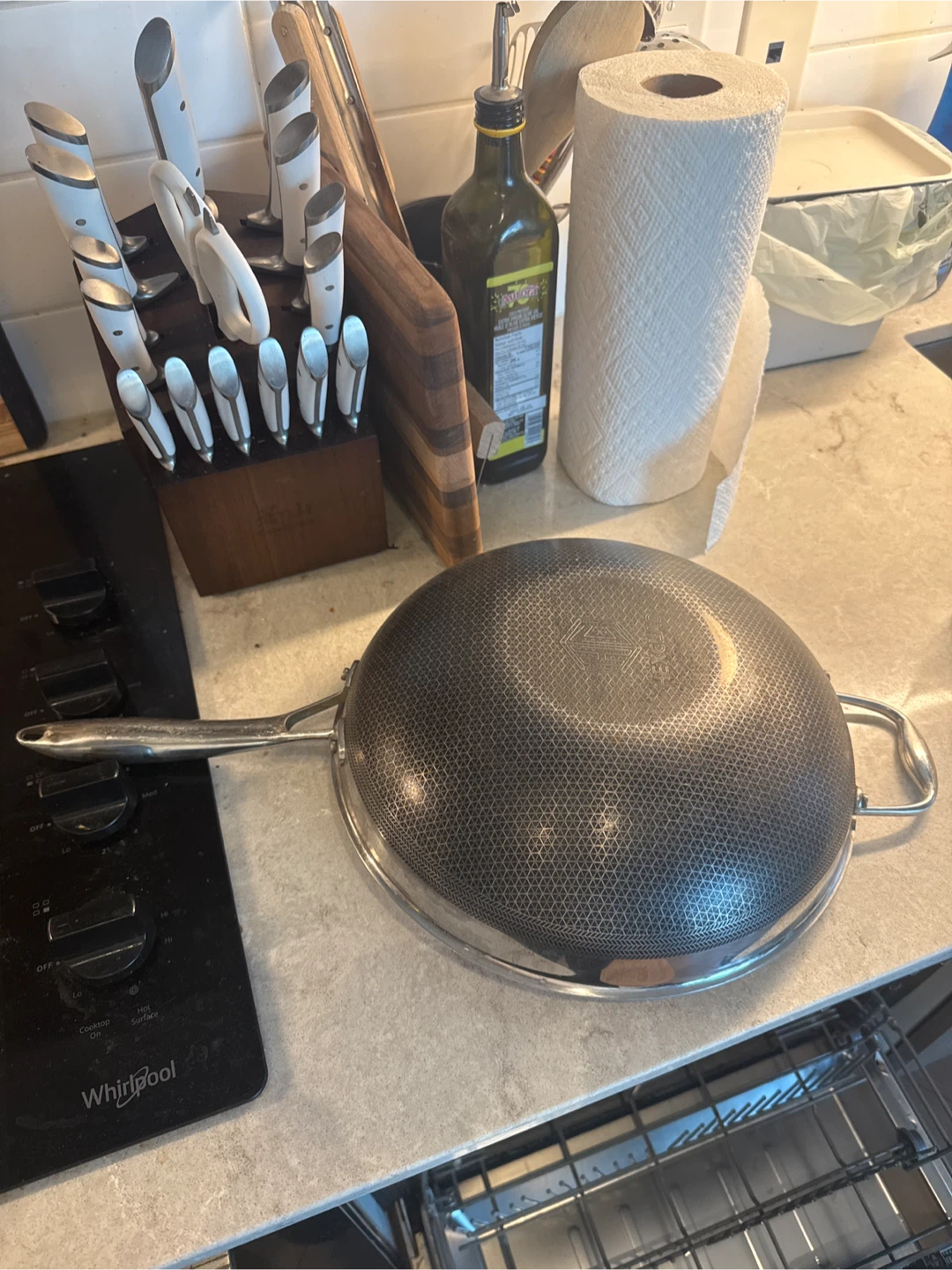 Set of 3 Hexclad Stainless Steel/Non Stick Wok and Frying Pans - photo 5