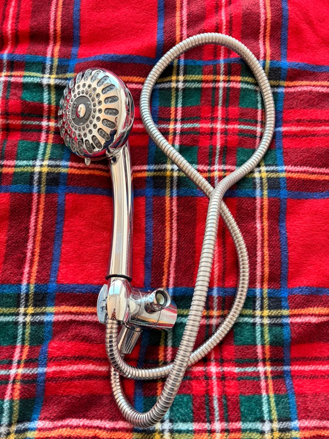 Chrome Shower Head with Hose thumbnail