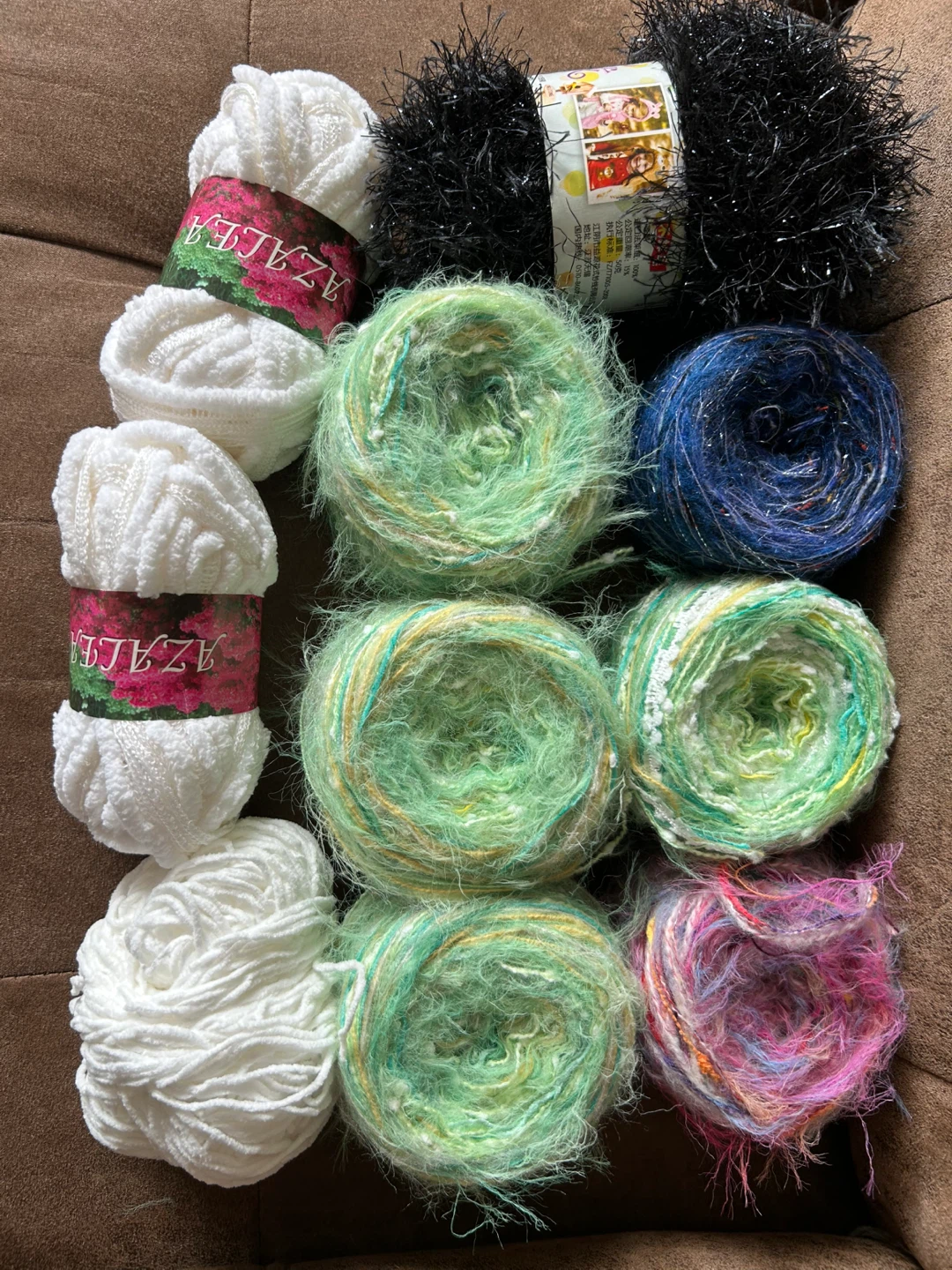 Variety Yarn Lot - Azalea, Black Sparkle - photo 2