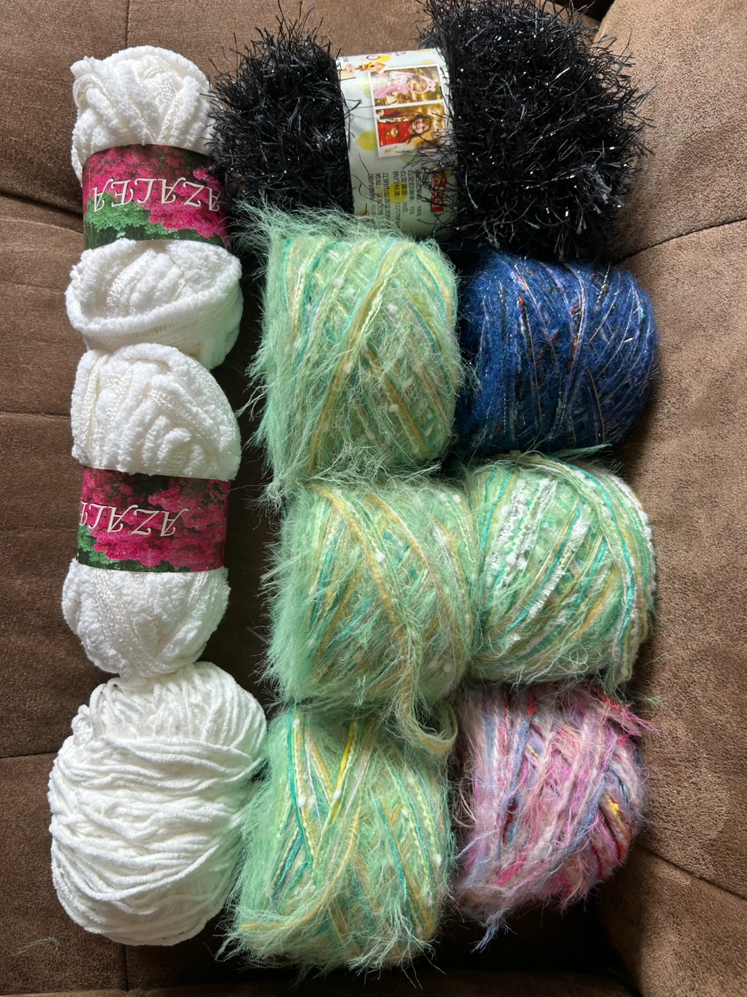 Variety Yarn Lot - Azalea, Black Sparkle