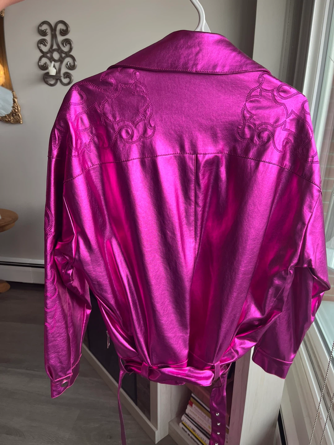 AKIRA Pink Faux Leather Jacket - Size S - New! - photo 5