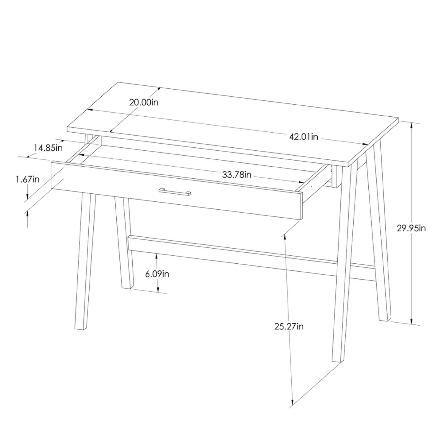 Threshold Writing Desk - White - photo 2
