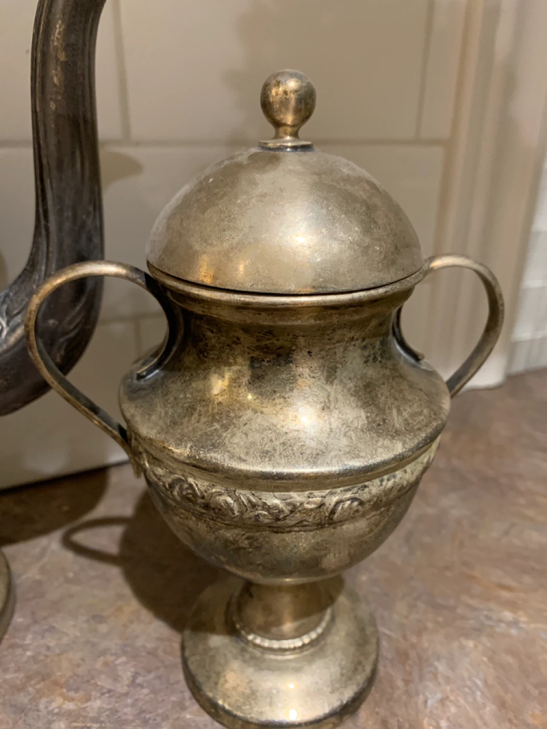 Antique Silver Plated Tea Set - photo 5