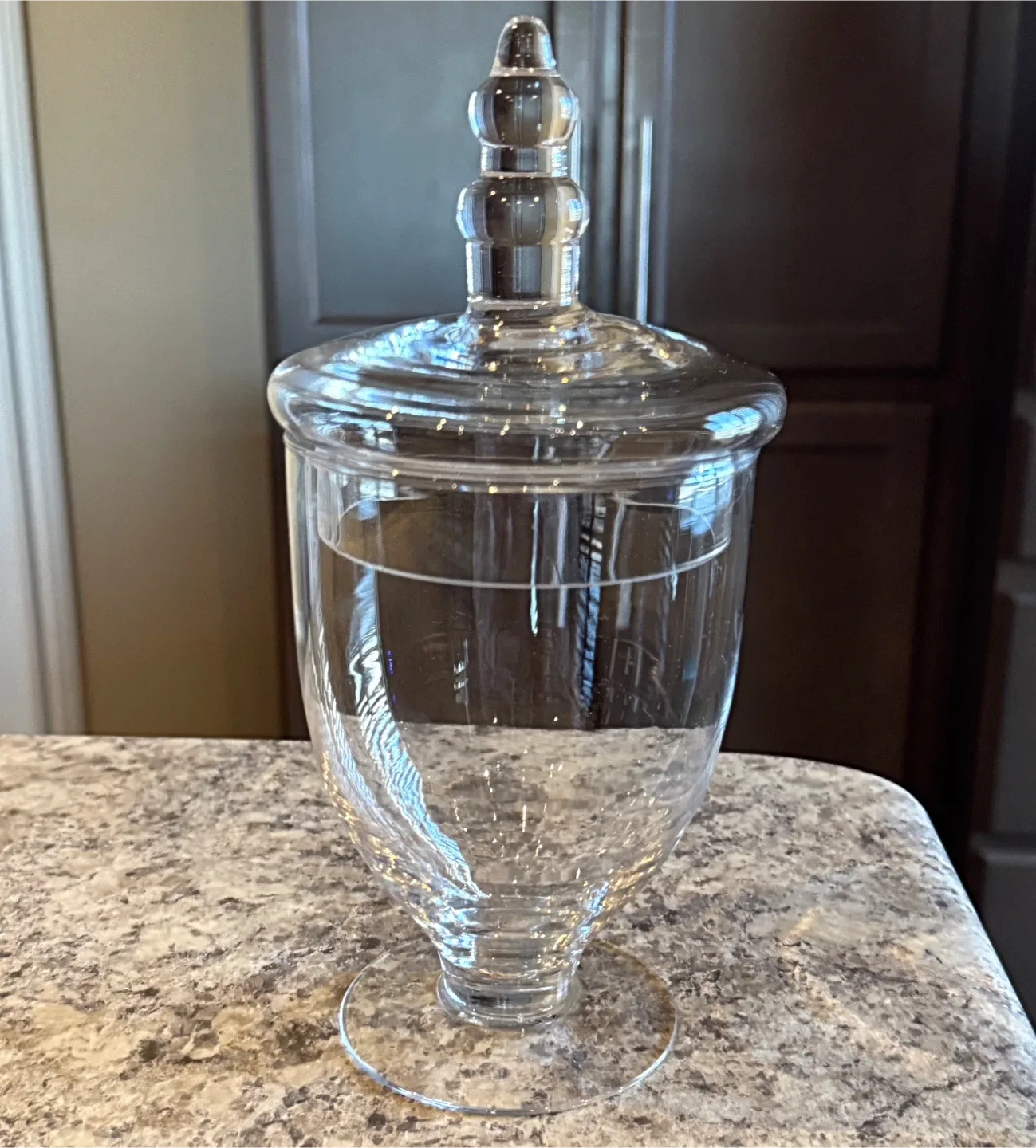 Clear Glass Candy Jar with Lid