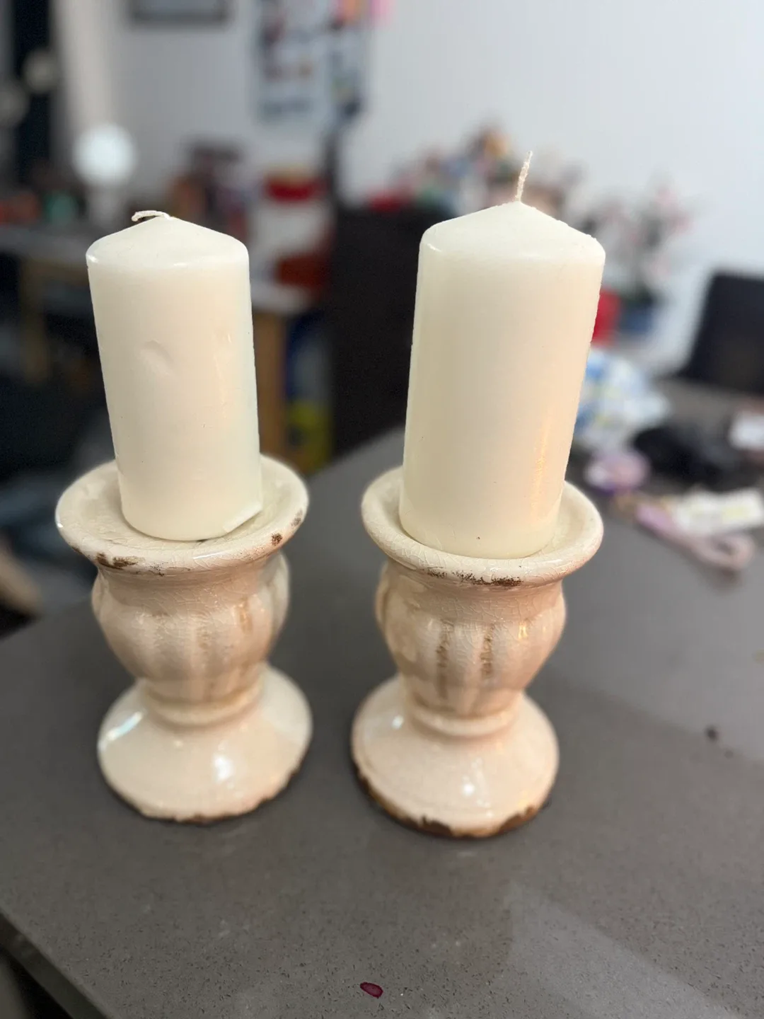 Candle holders with candles thumbnail