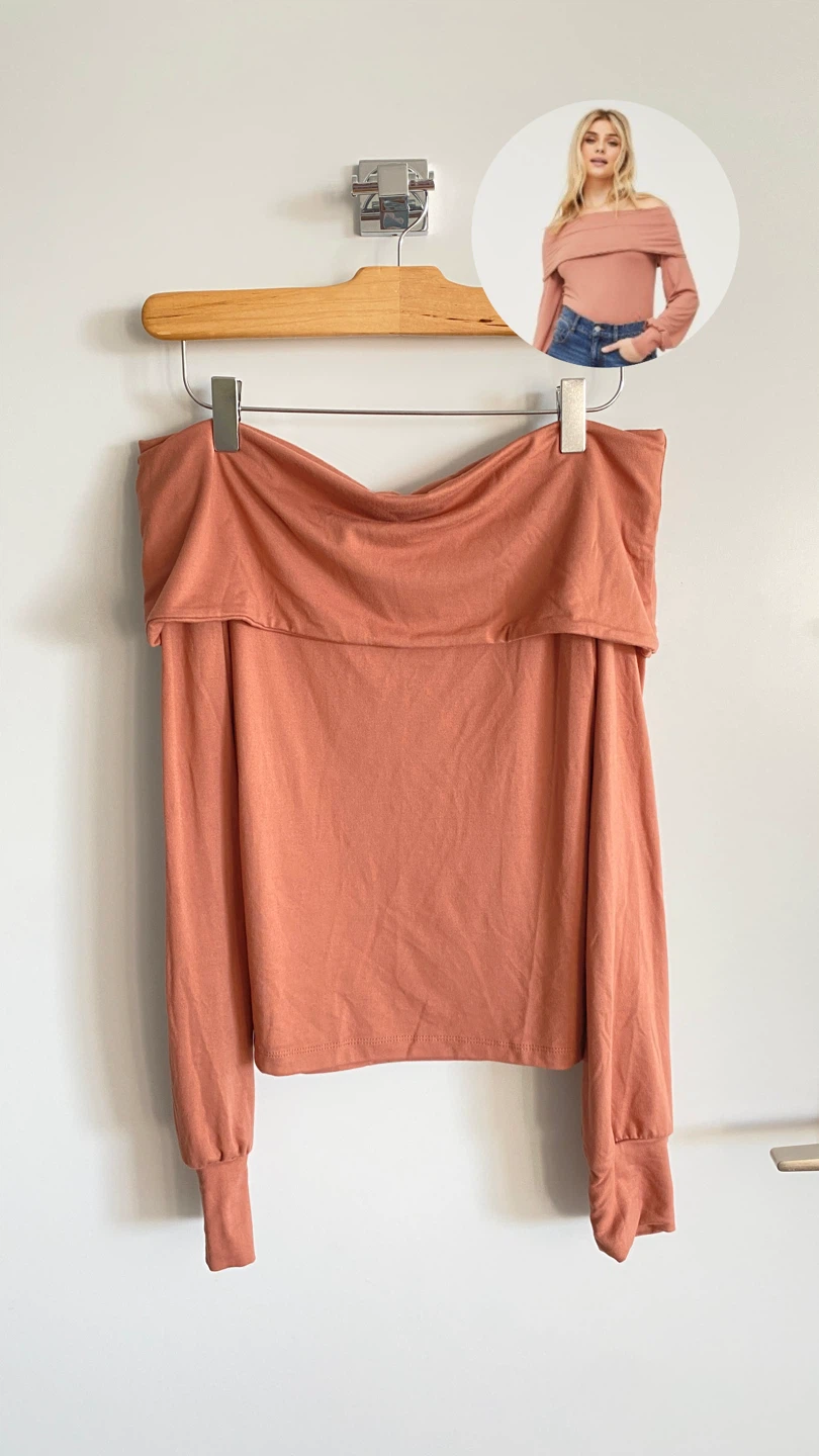 Off-the-Shoulder Long Sleeve Top