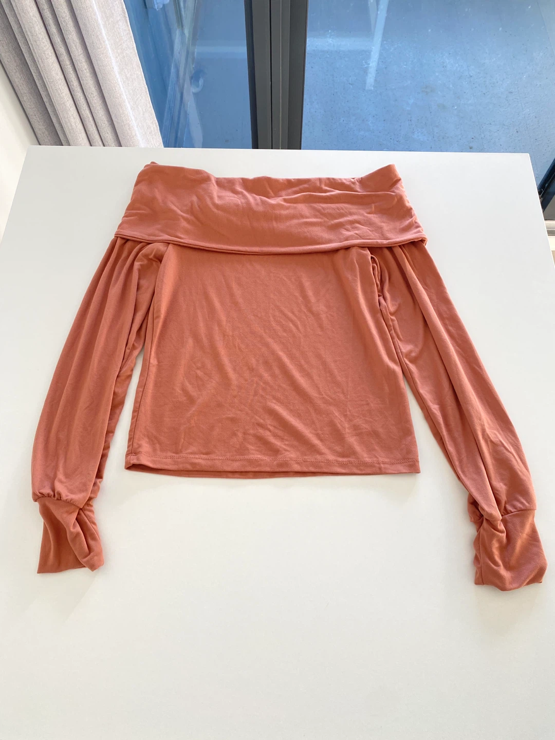Off-the-Shoulder Long Sleeve Top - photo 2