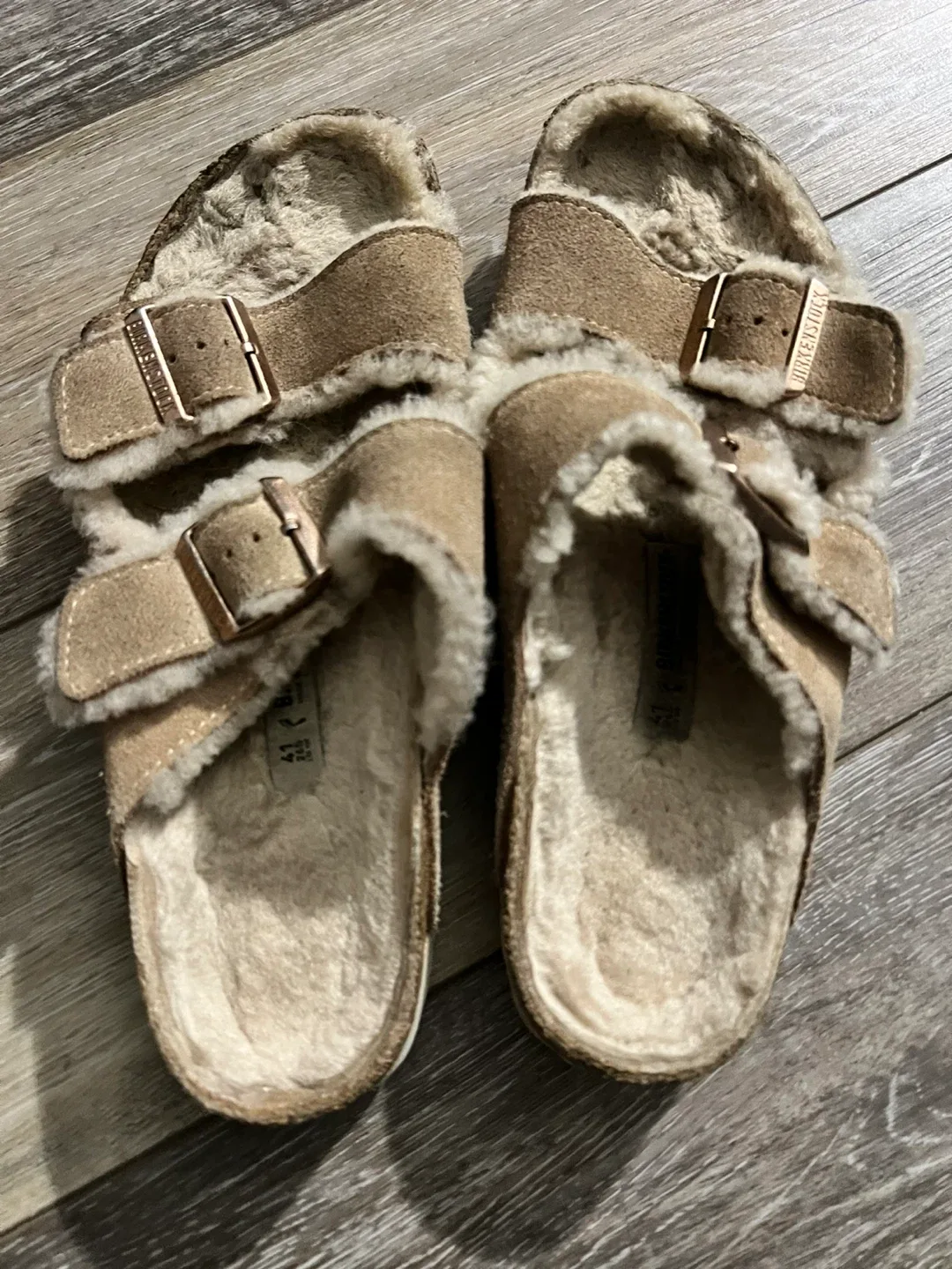 Birkenstock Shearling Lined Sandals Size 41