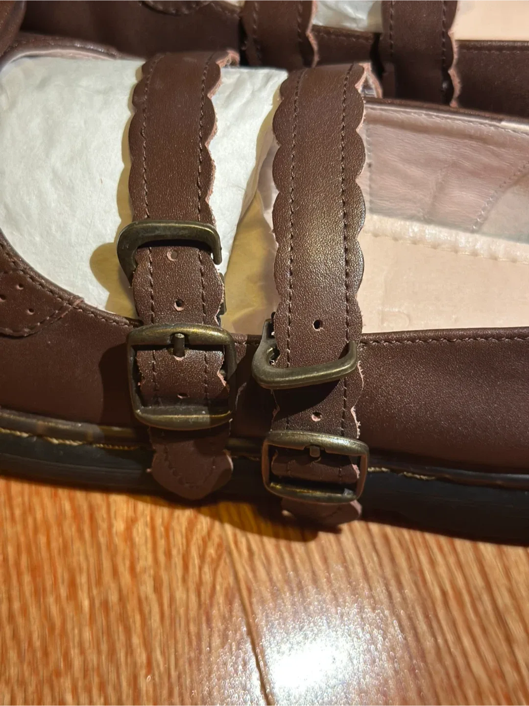 Brown Lolita real leather Shoes with Bows size 5 image indicator(3)