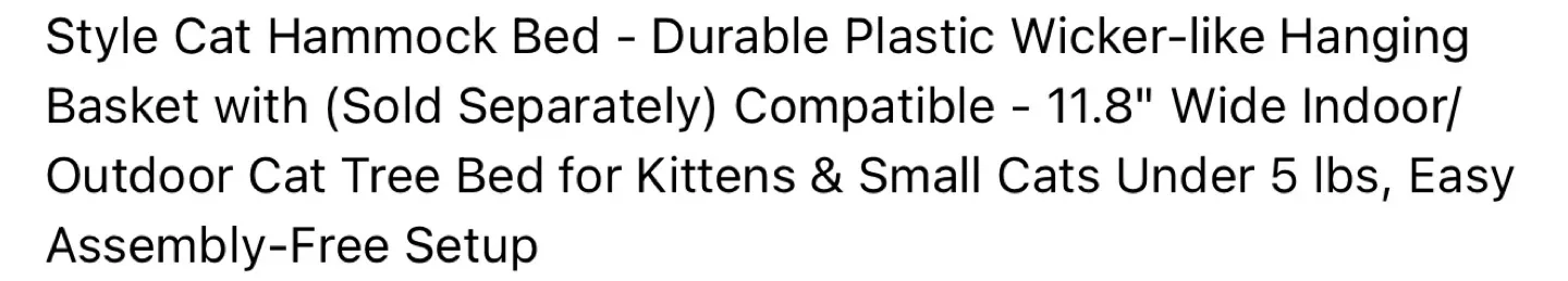 Cat Hammock Bed Cushion - 13.78 inches image indicator(5)