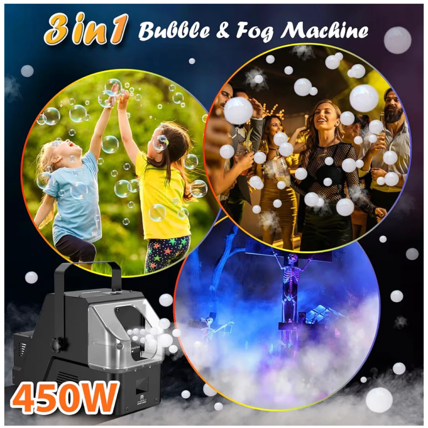 Wisdomlit 3 in 1 Bubble Fog Machine - photo 2