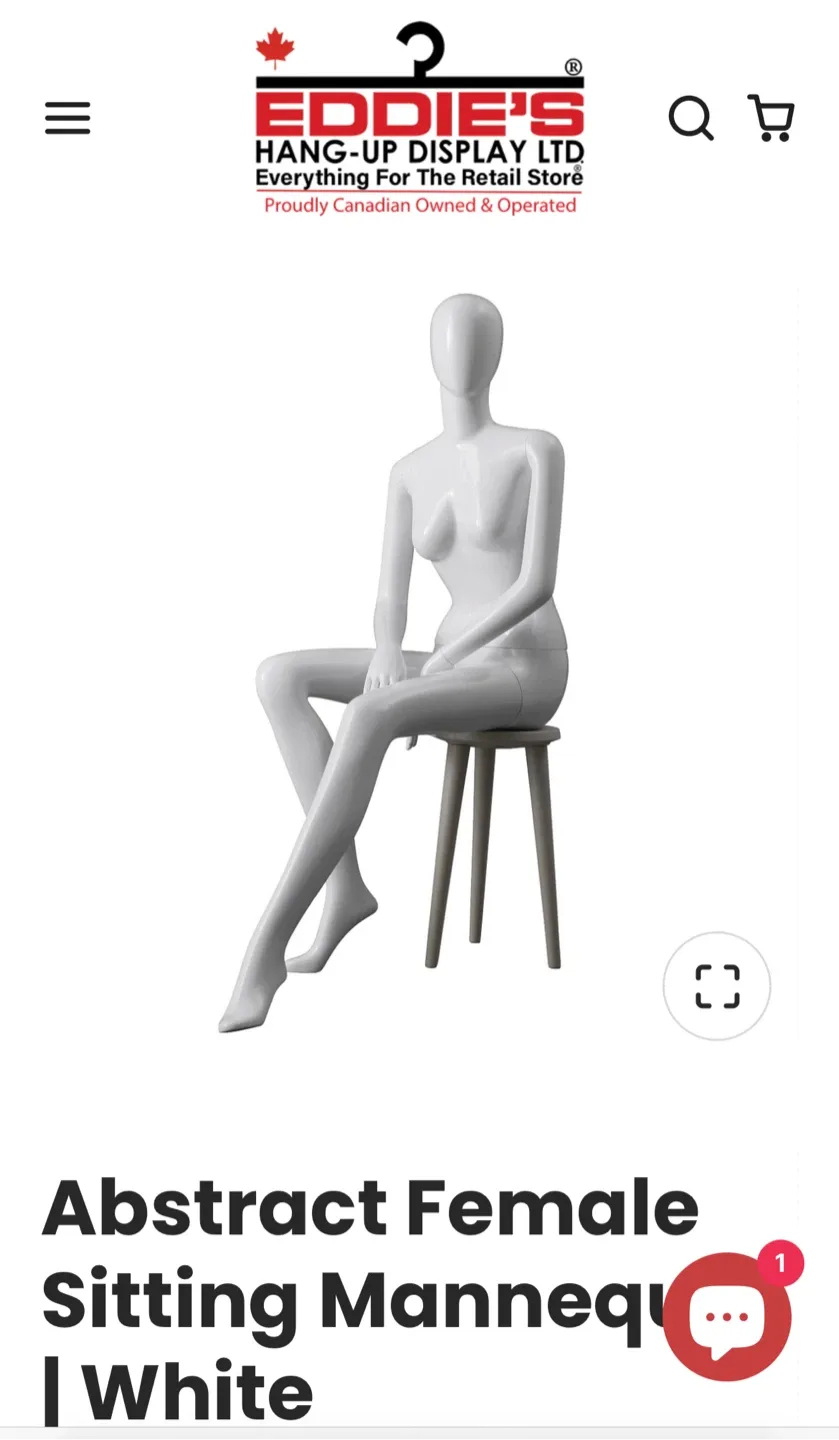 Eddie's Abstract Female Sitting Mannequin - White image indicator(3)