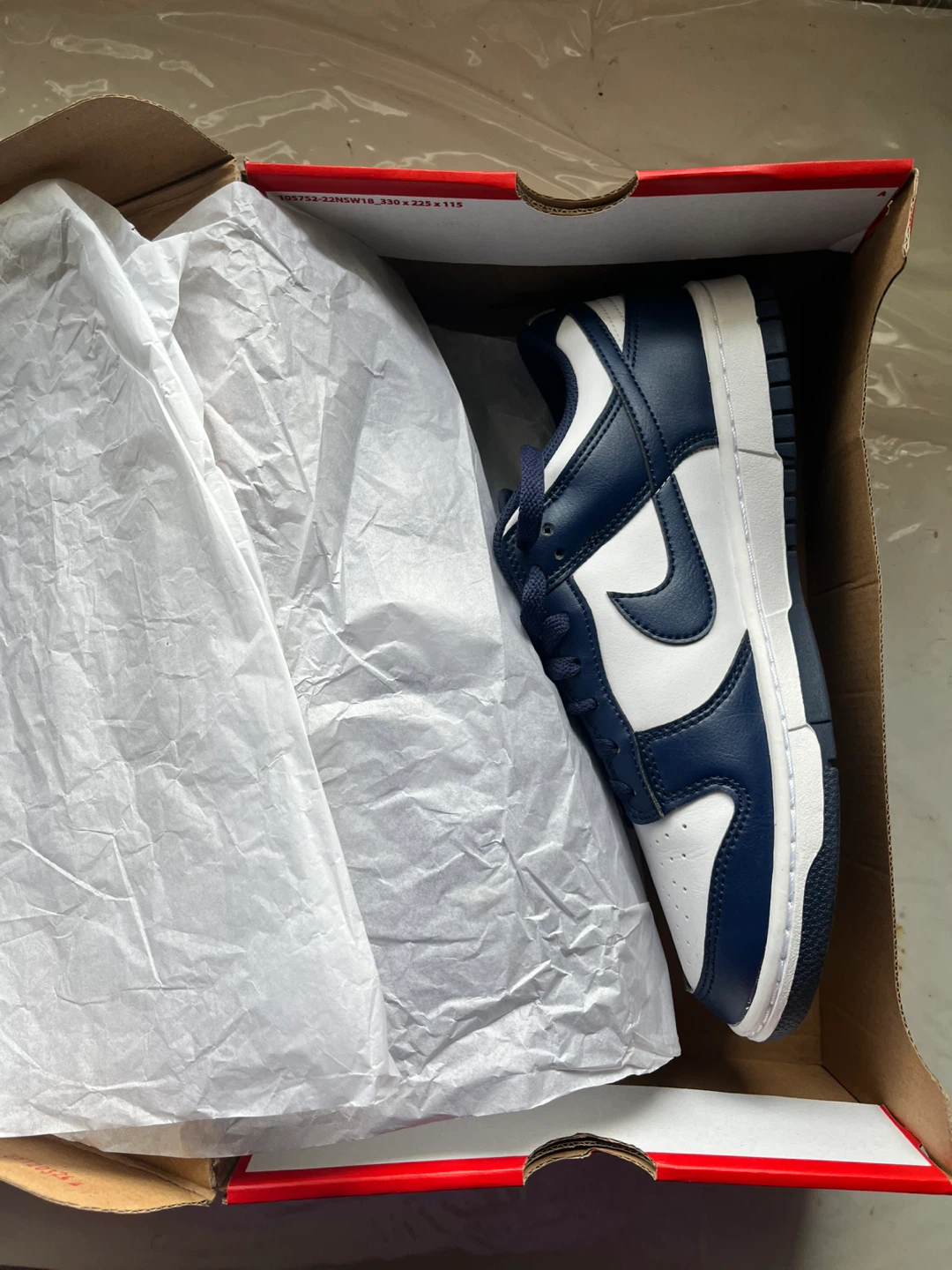 Nike Dunk Low Retro White/Navy - Size 9.5 - photo 5