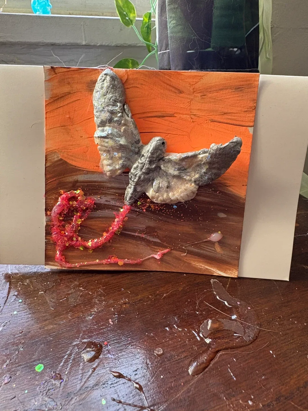 A moth theme greeting card