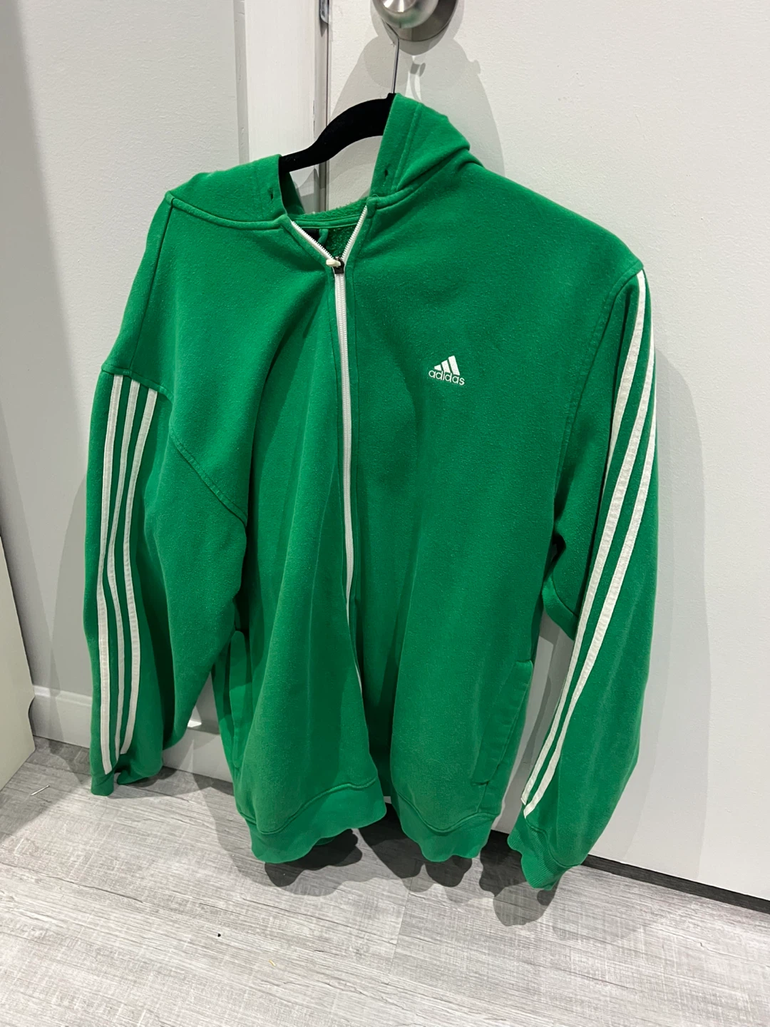 Adidas Green Zip-Up Hoodie - photo 2