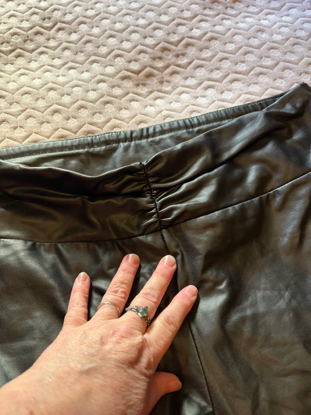 Black Faux Leather Leggings