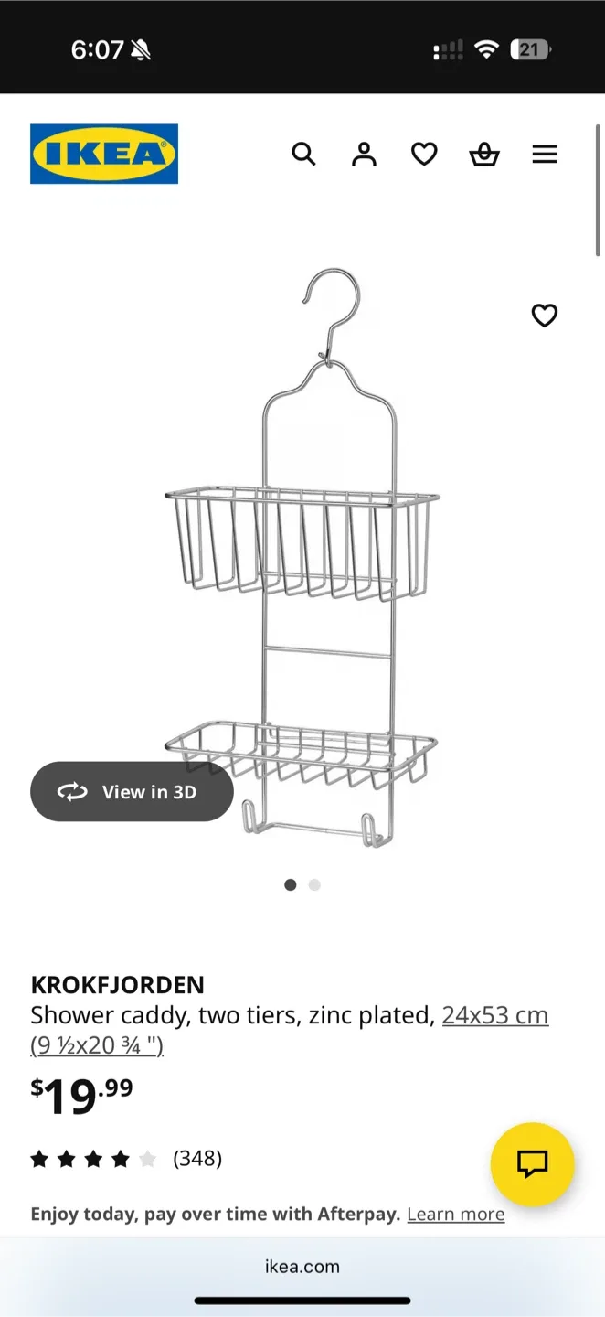 IKEA KROKFJORDEN Shower Caddy - Two Tiers