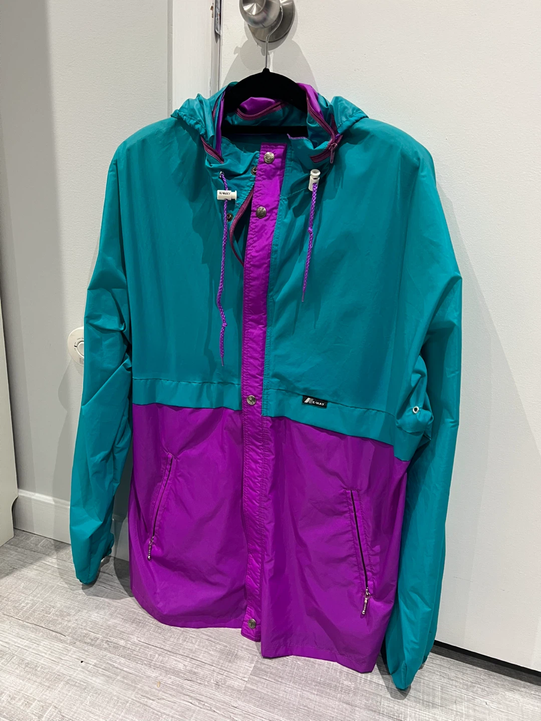 K-Way Teal & Purple Jacket