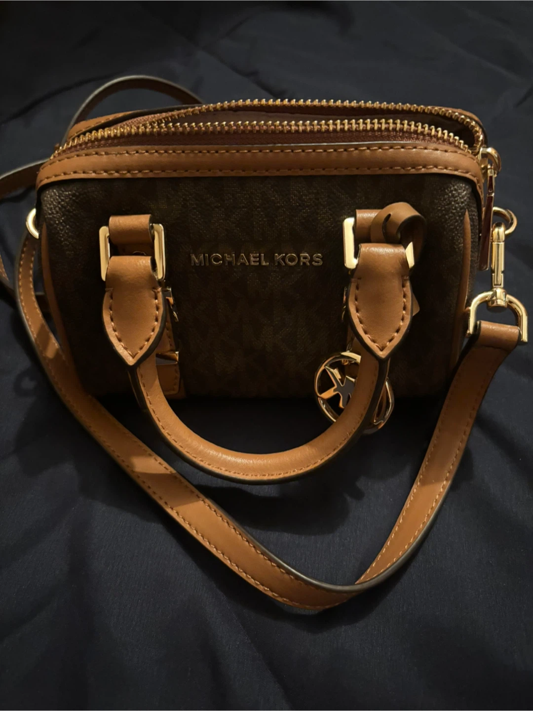 Michael Kors Brown Mini Barrel Bag
