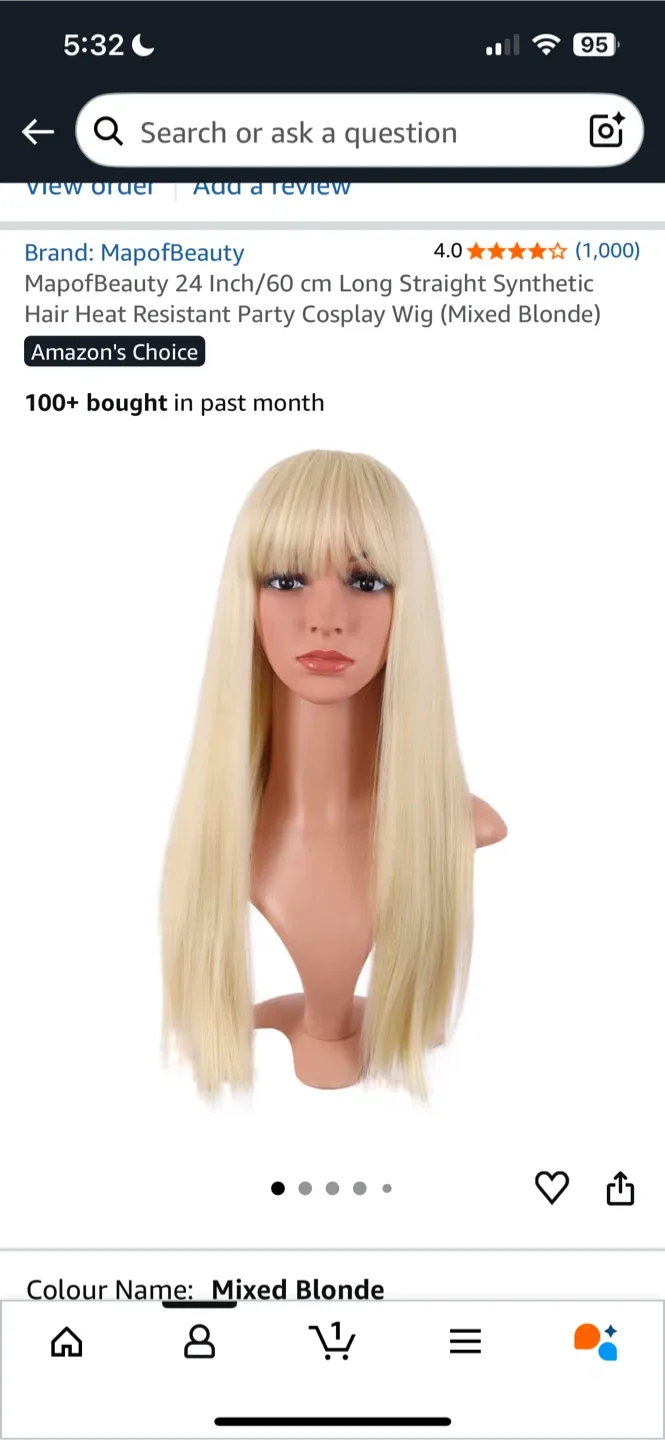 New blonde wig thumbnail