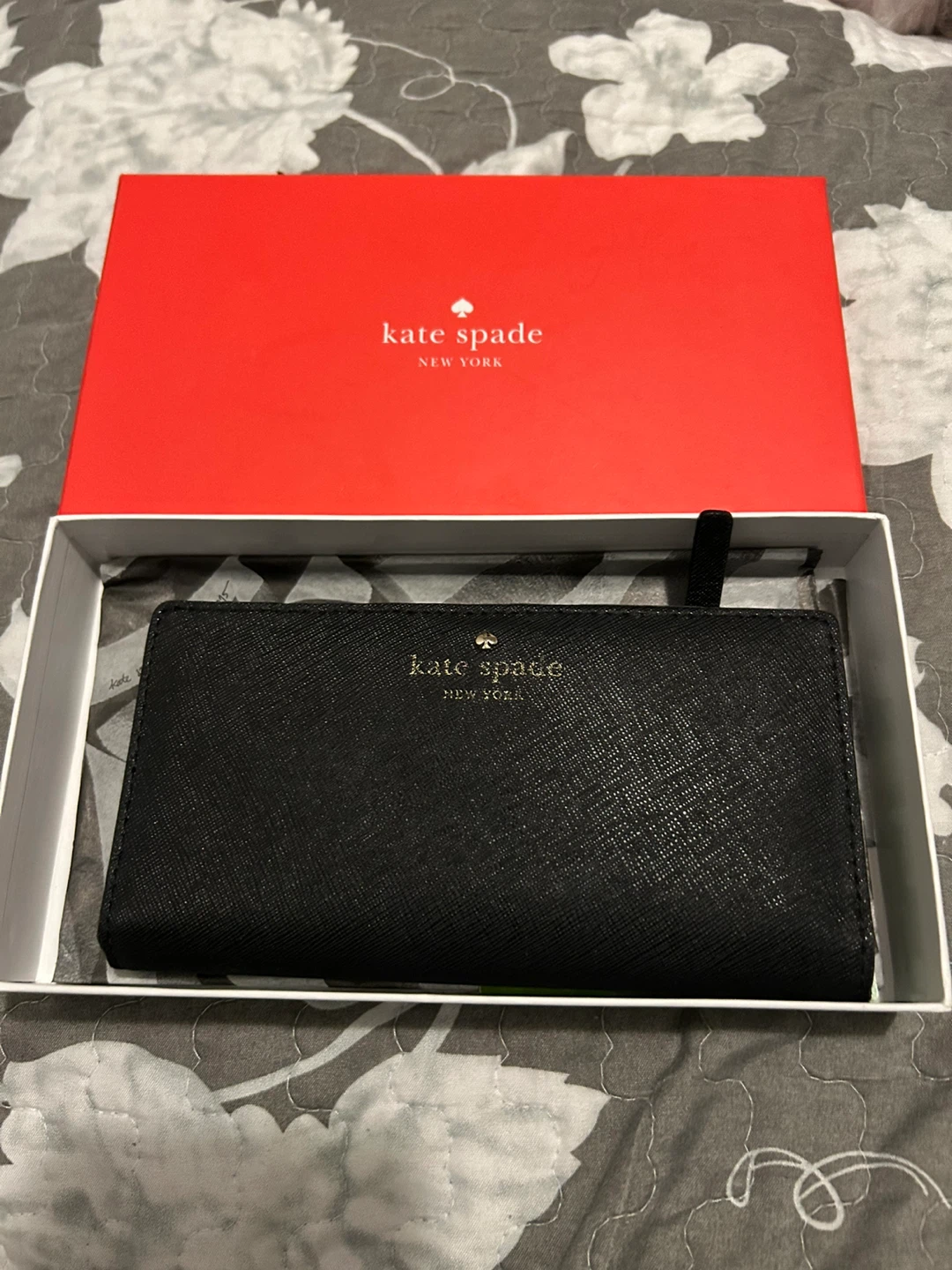 Kate Spade Black Wallet with Box
