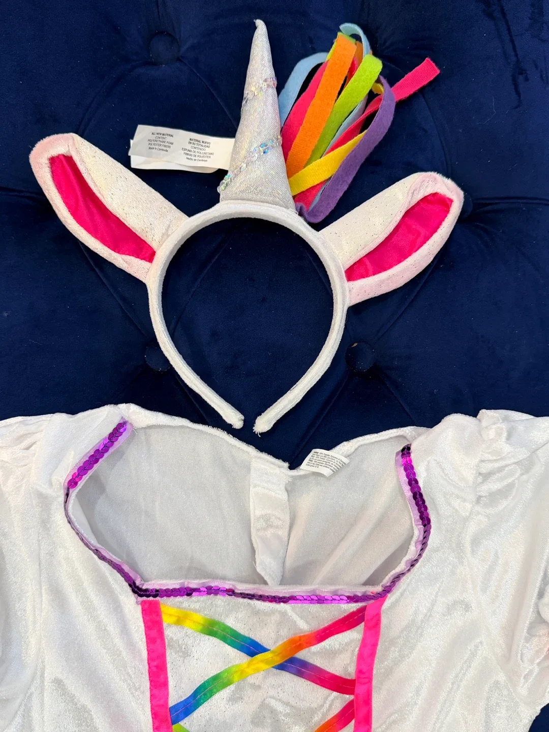 Rainbow Unicorn Halloween Costume - Size Large (12-14) image indicator(3)