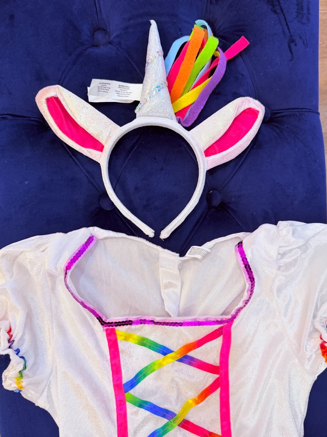 Rainbow Unicorn Halloween Costume - Size Large (12-14) image indicator(7)