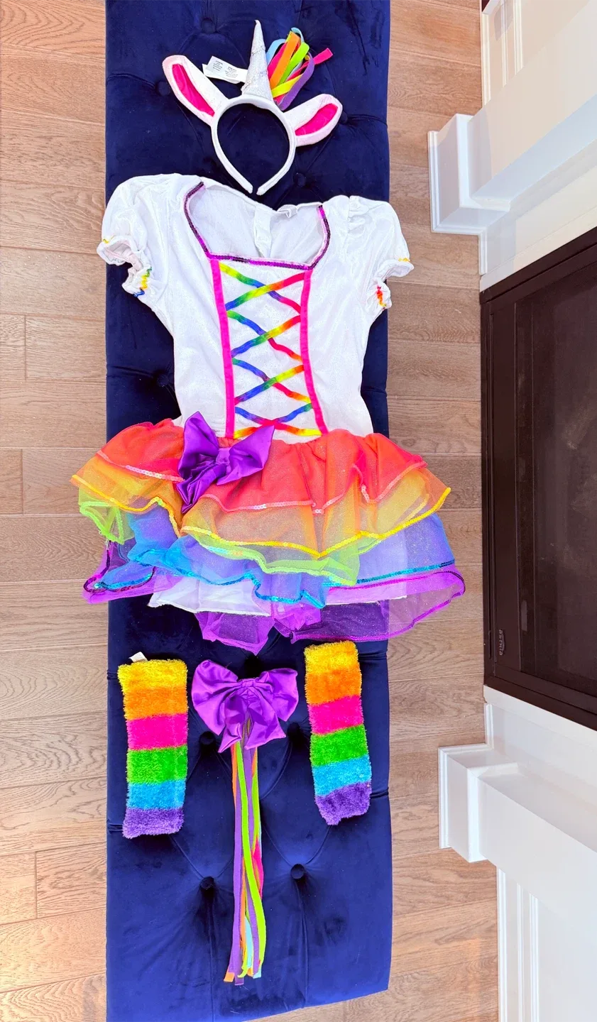Rainbow Unicorn Halloween Costume - Size Large (12-14) image indicator(8)