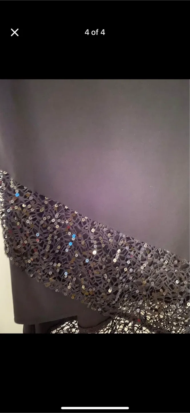 Joseph Ribkoff Black Shimmering Blouse Size S-M image indicator(3)