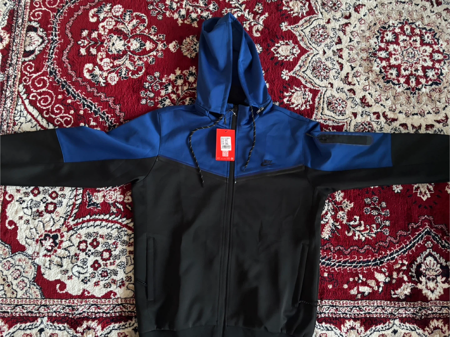 New Nike Tech Fleece Suit Black/Blue - photo 2