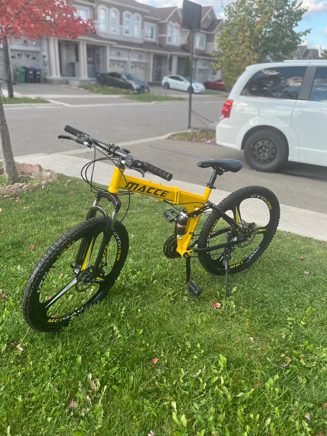 MACCE Folding Mountain Bike - Yellow & Black image indicator(3)