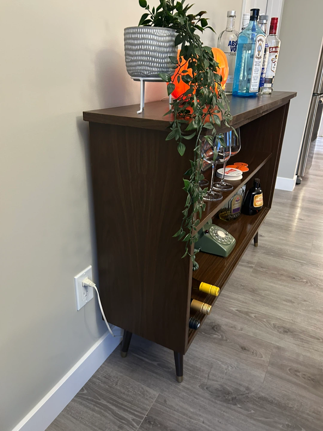Mid-Century Modern Style Shelf/Bar Cabinet - photo 2