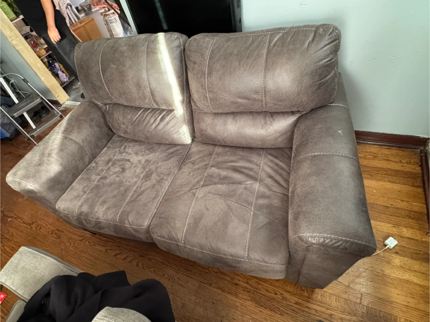 Loveseat Sofa - Gray, 66 inches wide