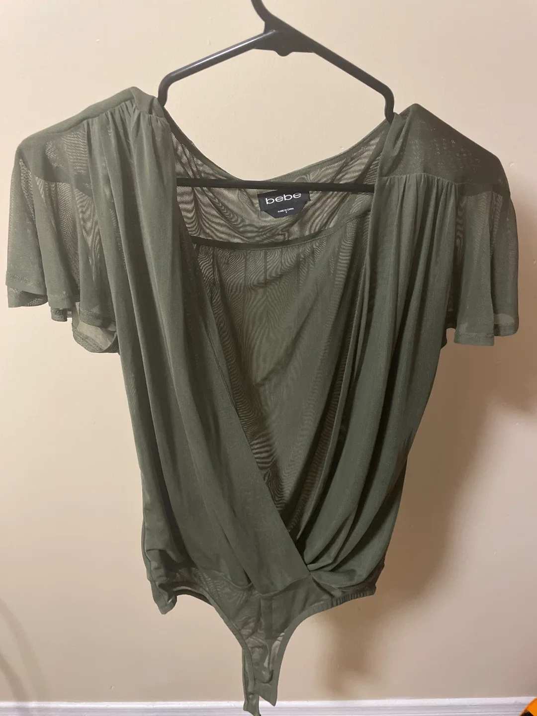 Bebe Olive Green Bodysuit - Size S