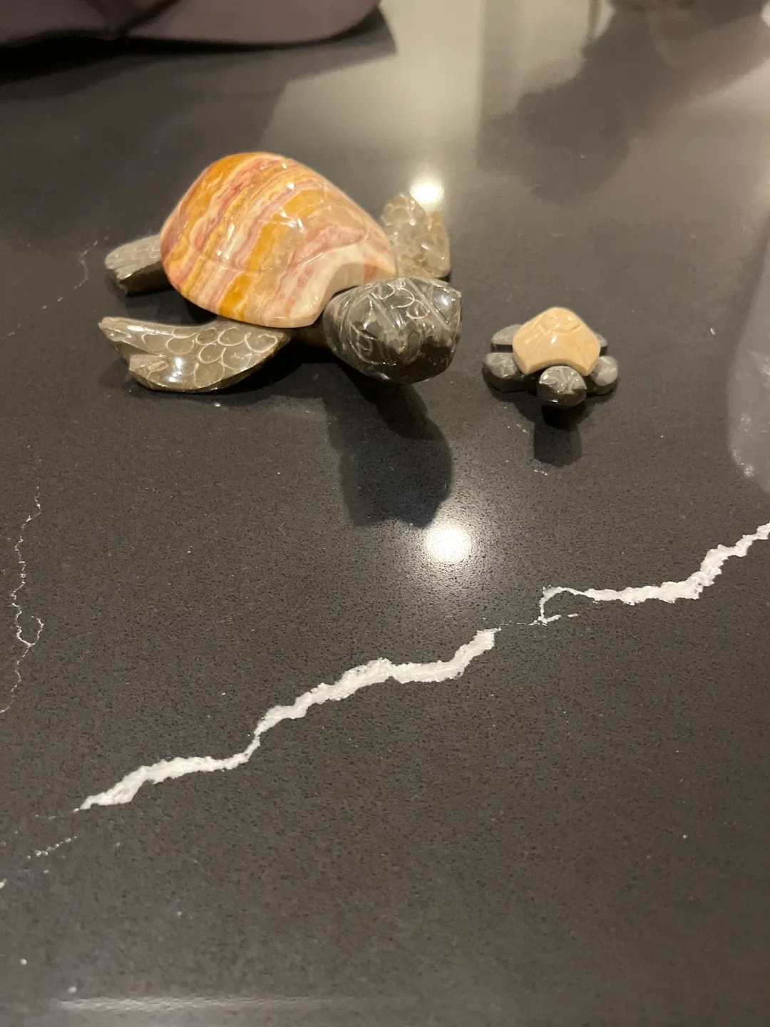 Stone Turtle Figurines - Set of 2 thumbnail