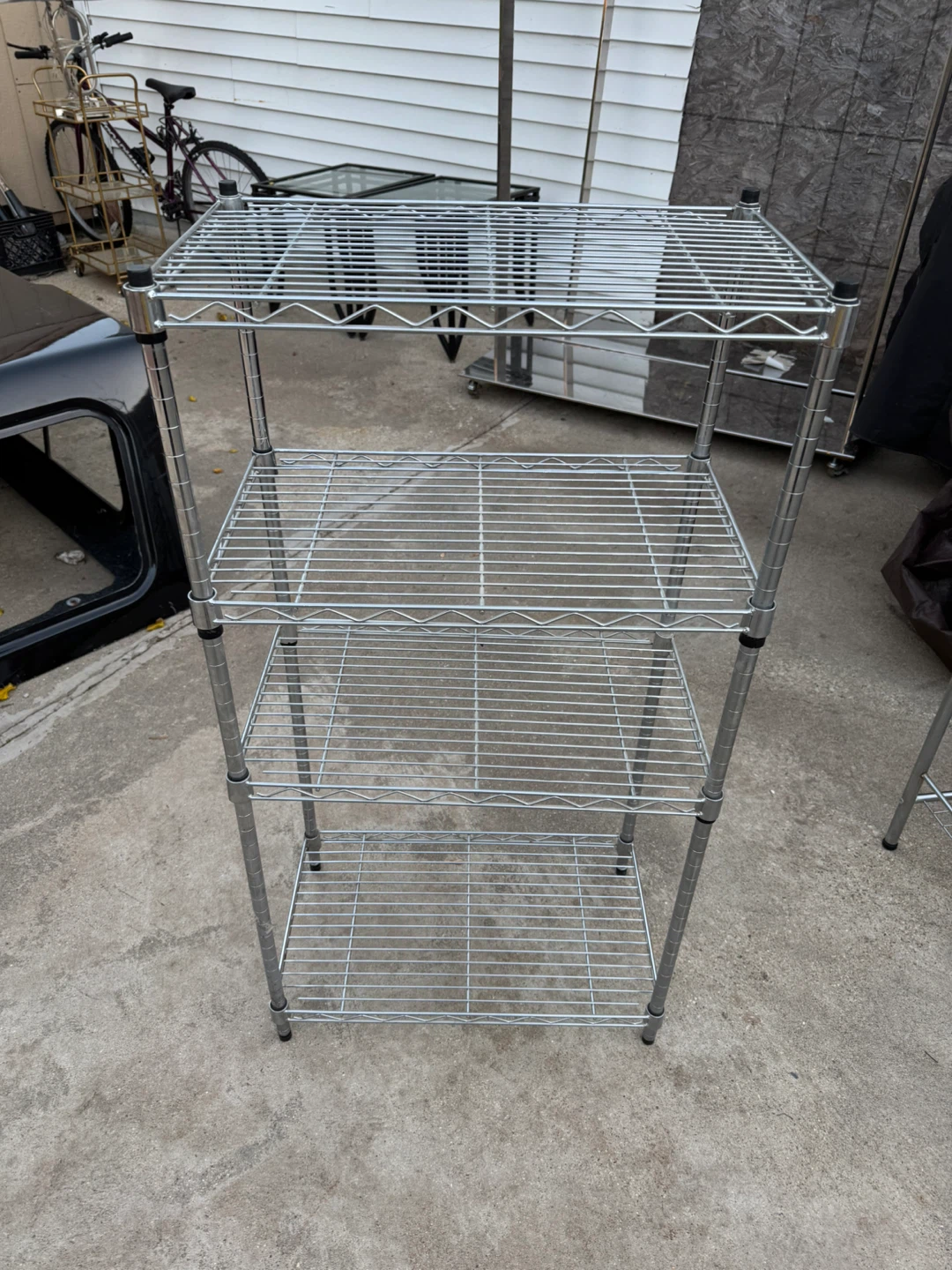 Chrome Wire Shelving Unit 14x23x45 in
