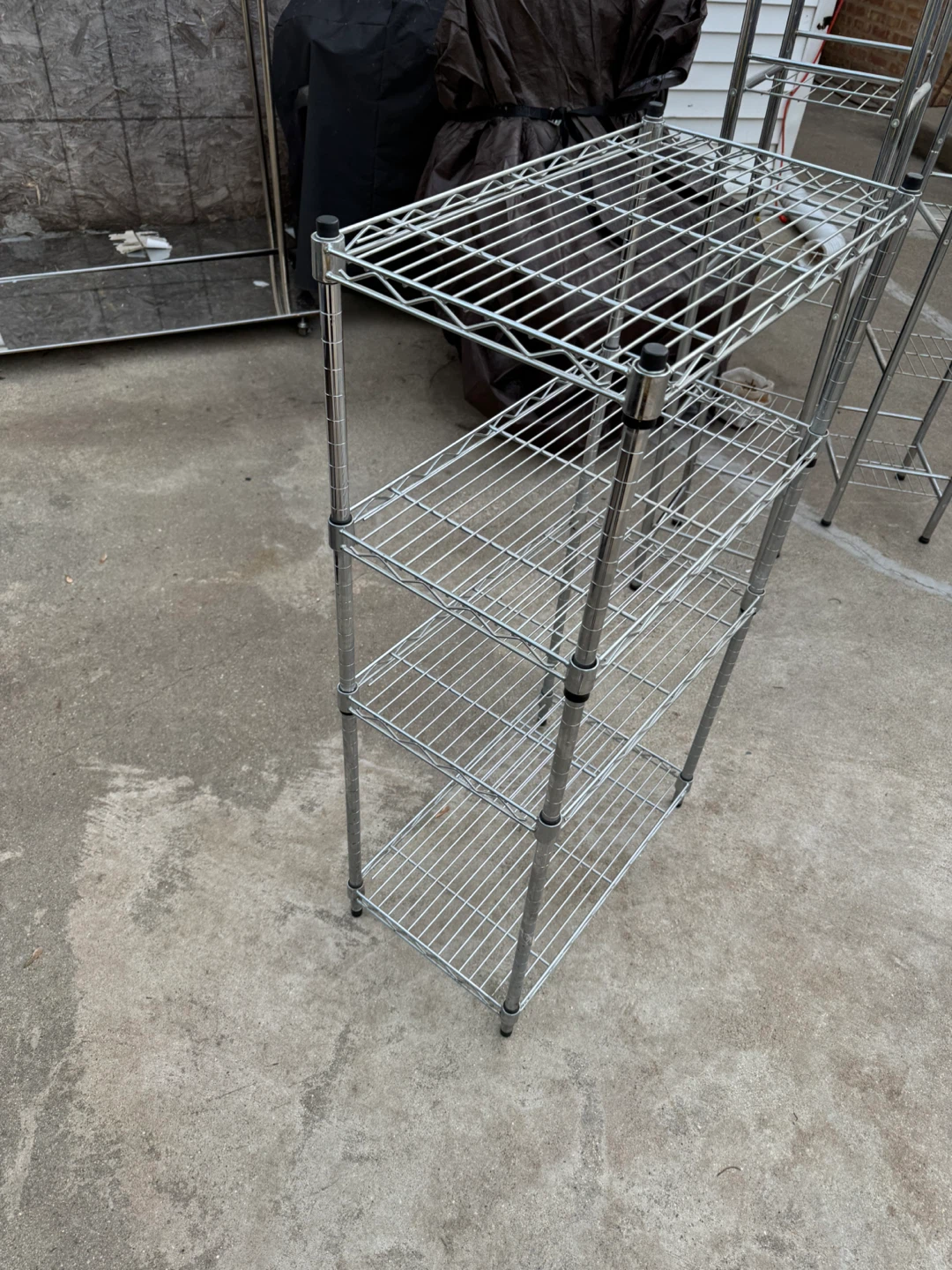 Chrome Wire Shelving Unit 14x23x45 in - photo 2