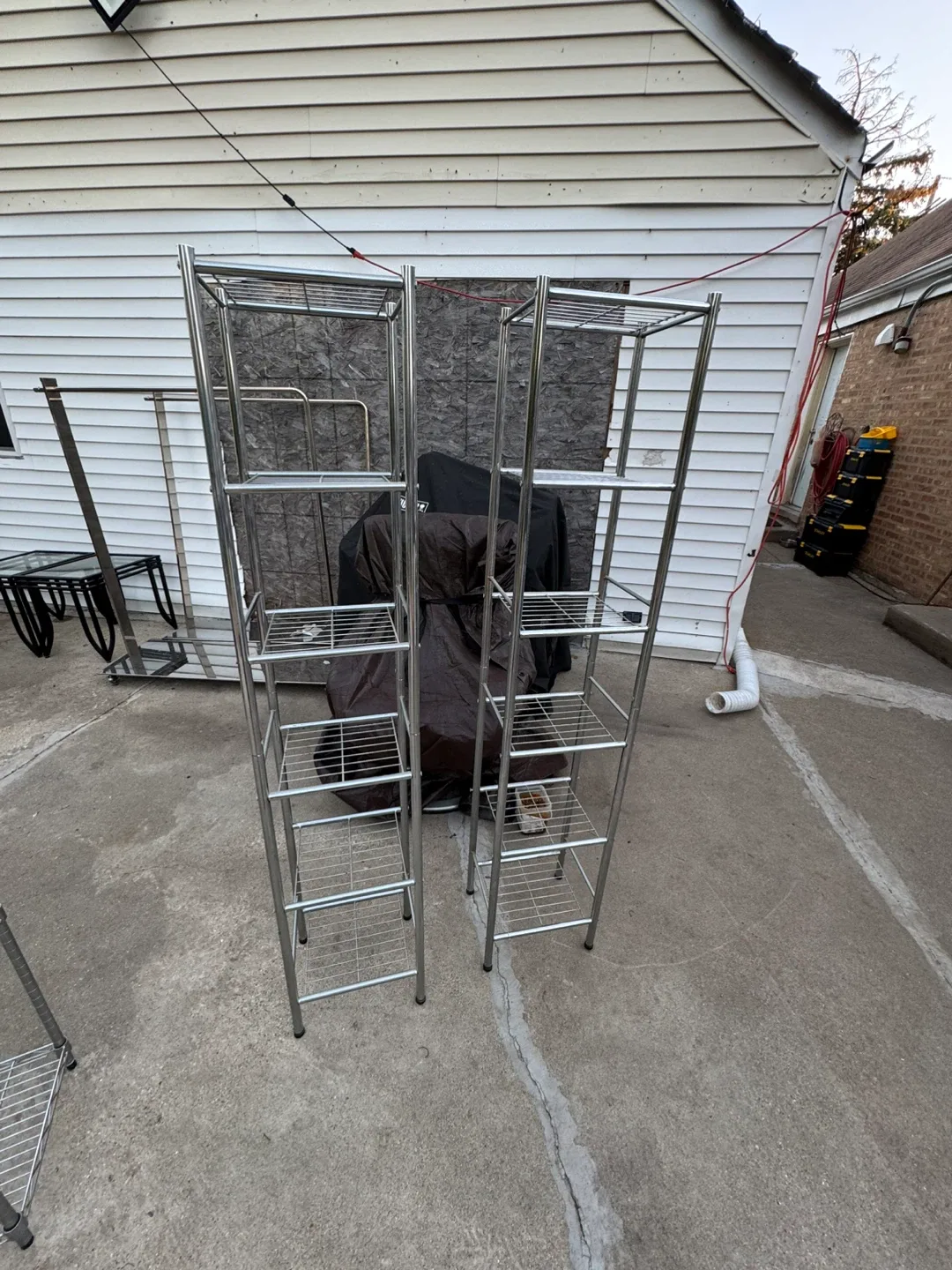 Chrome Metal Wire Shelving Unit thumbnail