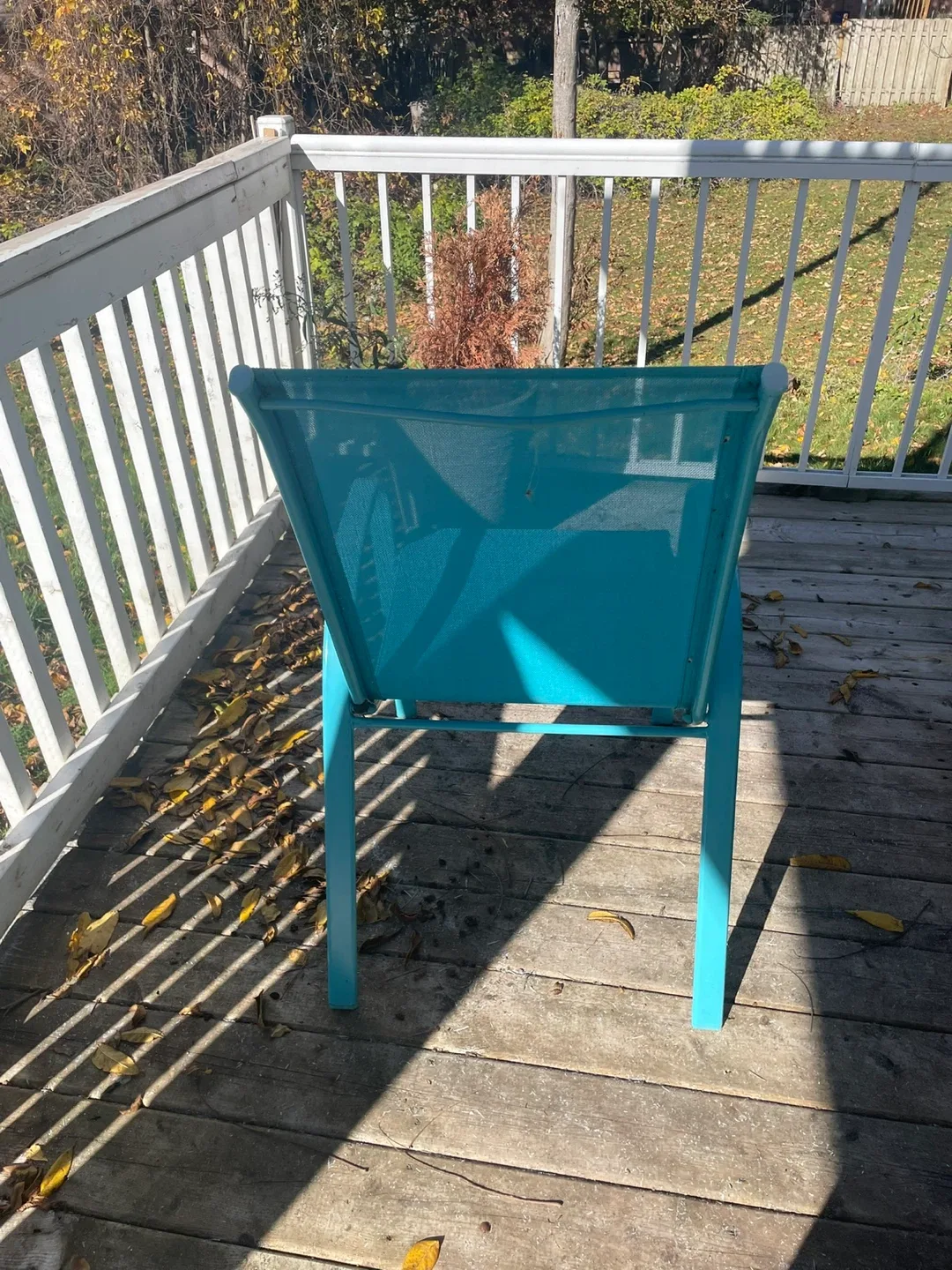 Turquoise Outdoor Patio Chair image indicator(2)