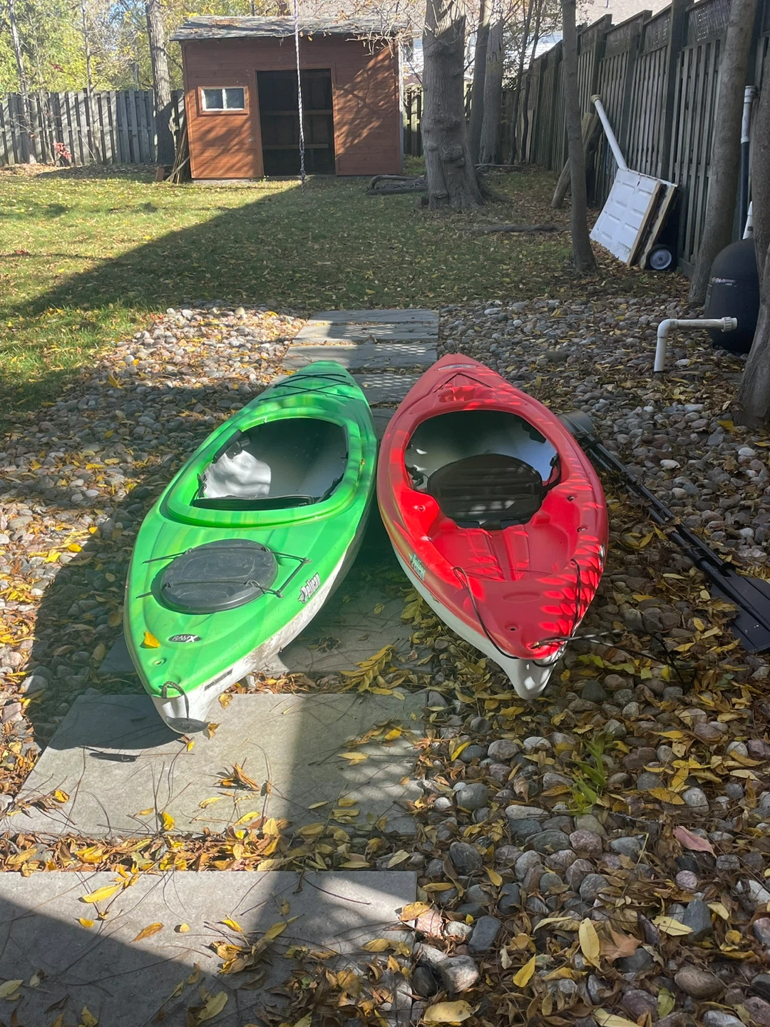Pelican Kayak - Green and Red