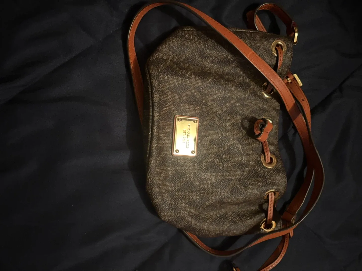Michael Kors Brown Patterned Shoulder Bag image indicator(3)